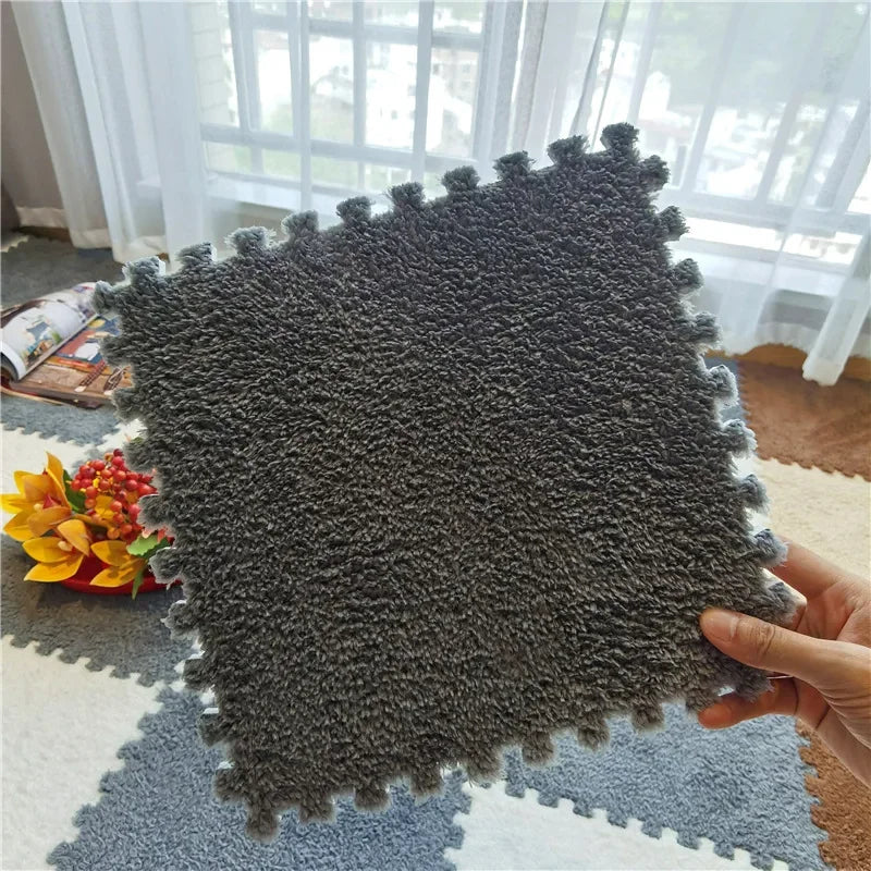 Elevate Your Living Space with Stylish Soft Line Interlocking Foam Rug Tiles - Perfect for Cozy Homes and Small Areas - 30x30x1CM