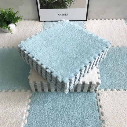 Elevate Your Living Space with Stylish Soft Line Interlocking Foam Rug Tiles - Perfect for Cozy Homes and Small Areas - 30x30x1CM