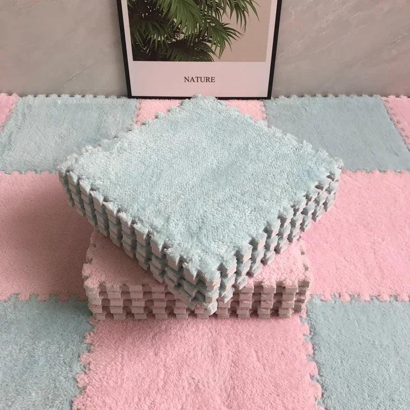 Elevate Your Living Space with Stylish Soft Line Interlocking Foam Rug Tiles - Perfect for Cozy Homes and Small Areas - 30x30x1CM