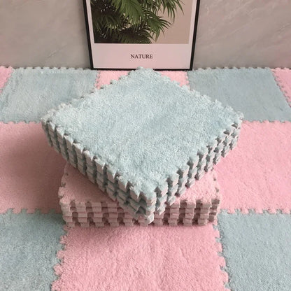 Elevate Your Living Space with Stylish Soft Line Interlocking Foam Rug Tiles - Perfect for Cozy Homes and Small Areas - 30x30x1CM